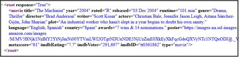 Changing the Output to XML Format