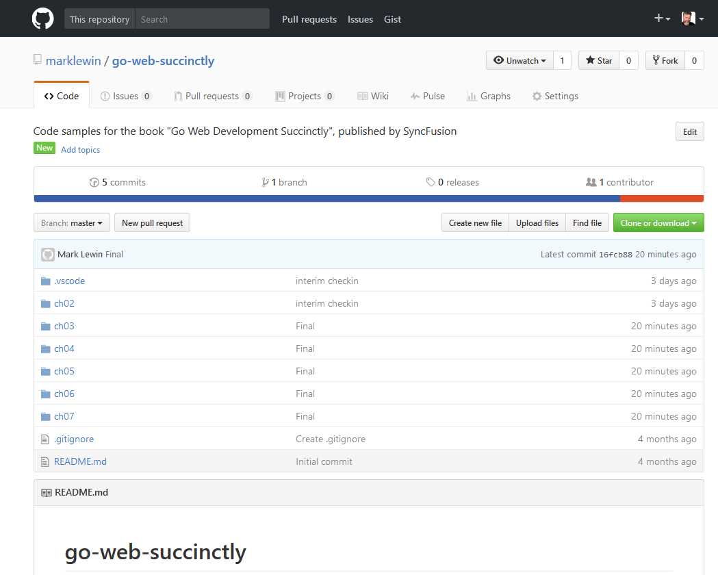 The Github Repository for This E-Book's Code Samples