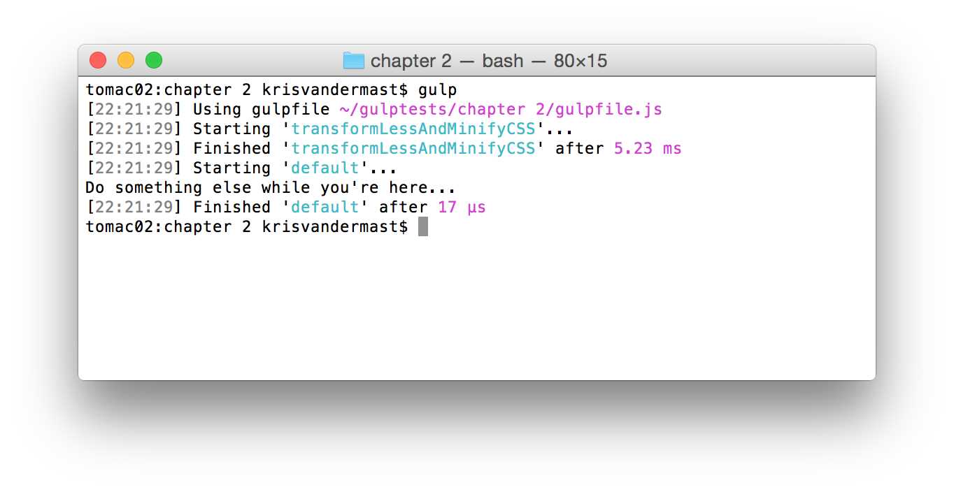 Running a dependent task
