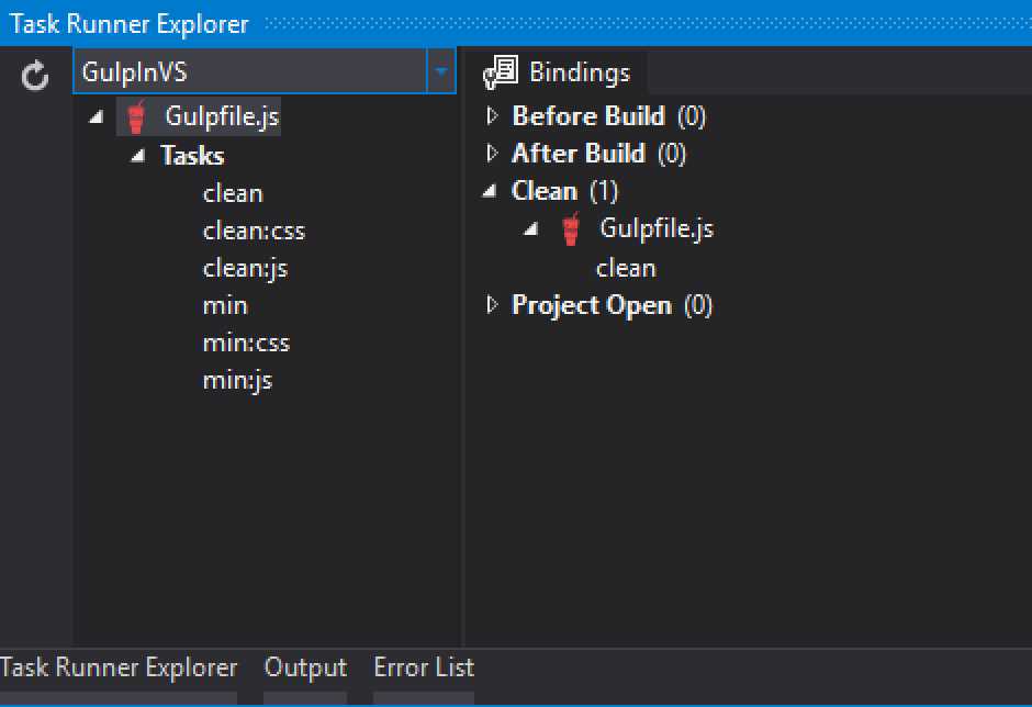 Task Runner Explorer