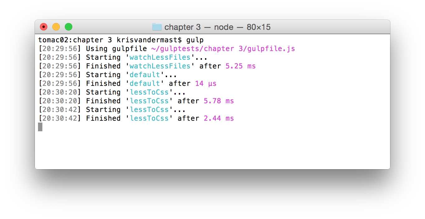 Watching multiple files and folders