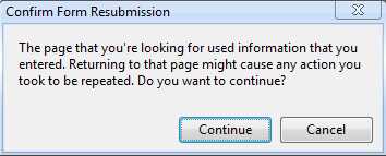 Refreshing a POST request