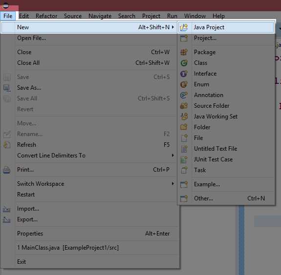 Creating a New Project