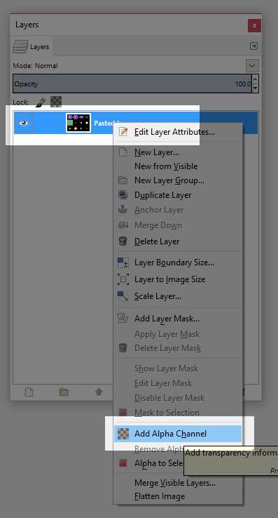 Add an Alpha Channel