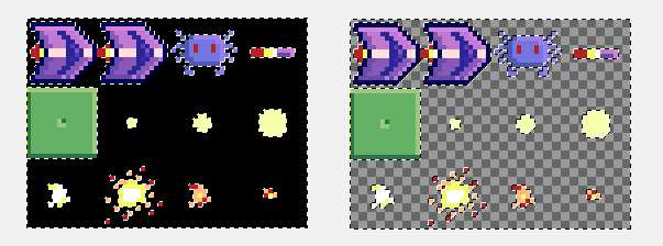 Deleting the Black Pixels