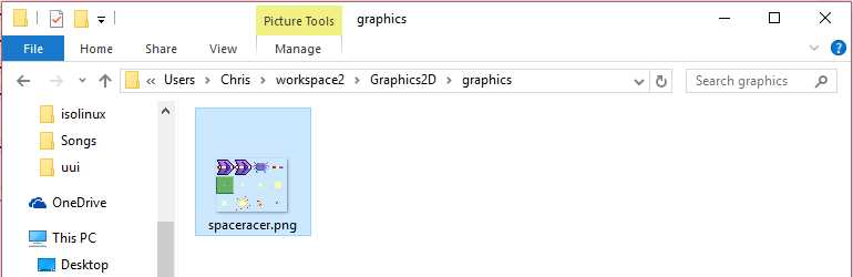 Graphics Folder in System Explorer