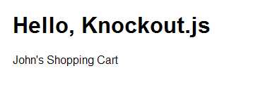 Screenshot of our first bound view component
