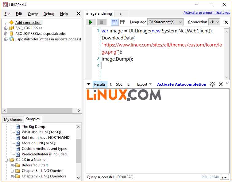 An image rendered by the Dump method