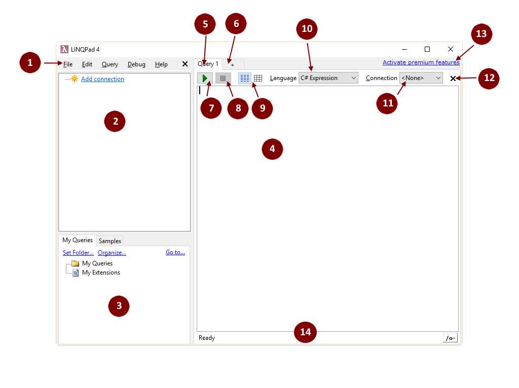 LINQPad user interface