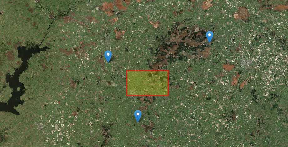 Our "geofence" and markers