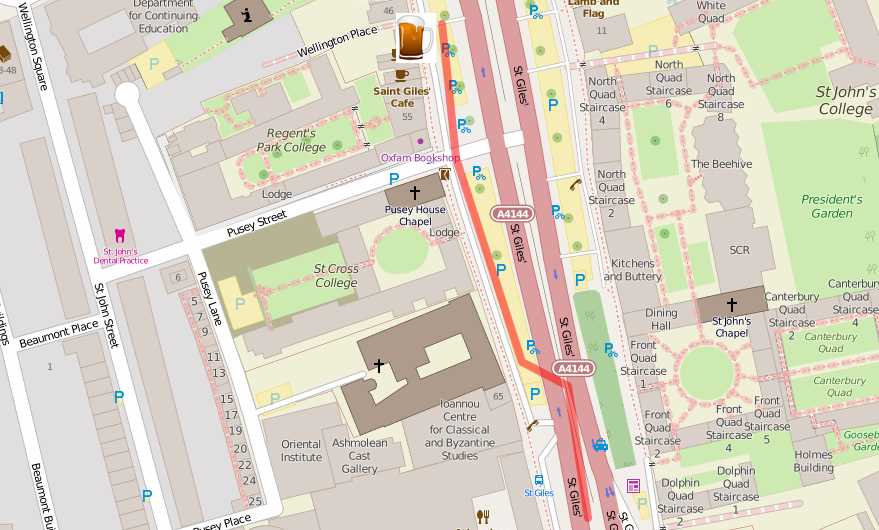 Polyline displayed on map