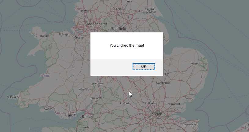 The map captures the click event