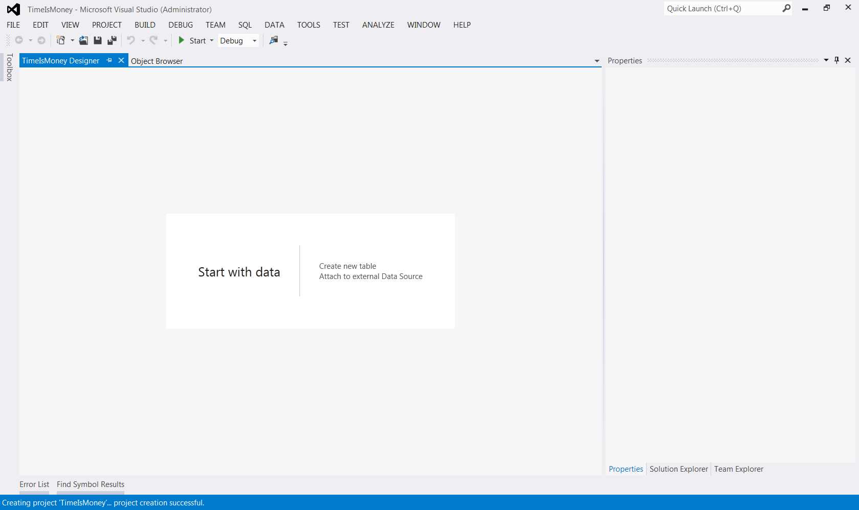 LightSwitch home screen