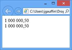 Internet Explorer output