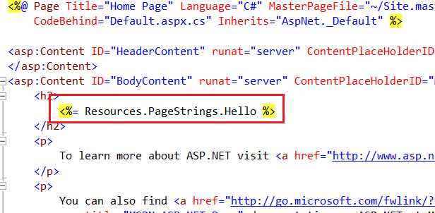 Resource usage example