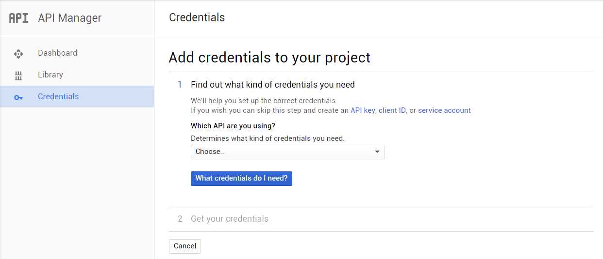 Adding QPX Express API Credentials