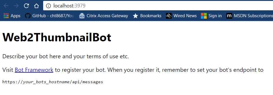 Bot Running on Localhost