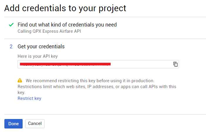 The Credentials Automatically Created