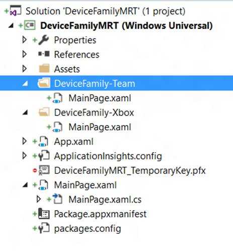 A sample project that uses different XAML views for the same page