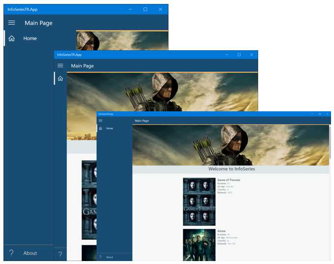 The Reveal technique applied to a SplitView control