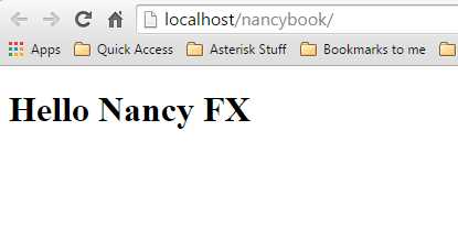 Our first view as seen in the browser