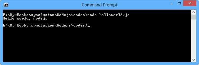 “Hello world” application for Node.js