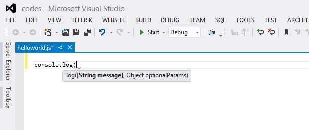 IntelliSense feature on Visual Studio 2012