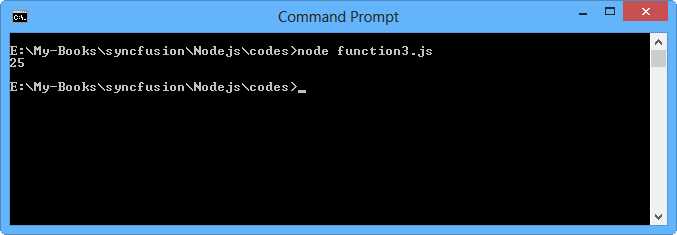 Program output for a function with parameter and returning a value