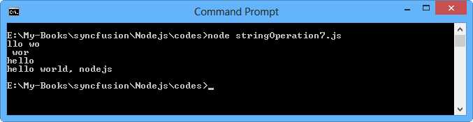 Program output for substr() usage