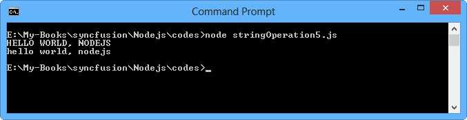 Program output for uppercase and lowercase applications