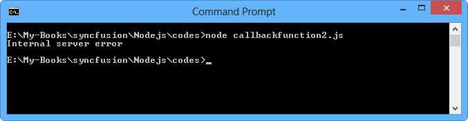 Running a callback function program with a returning value