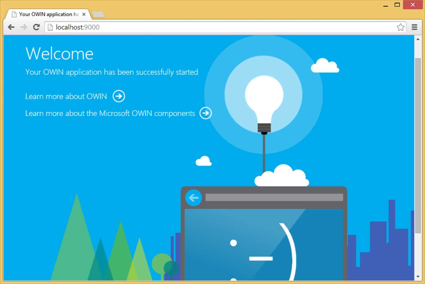 Welcome page