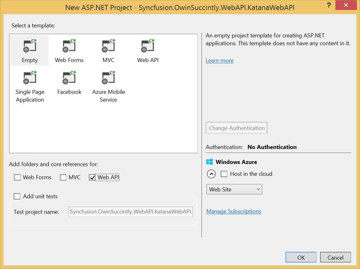 New ASP.NET Project