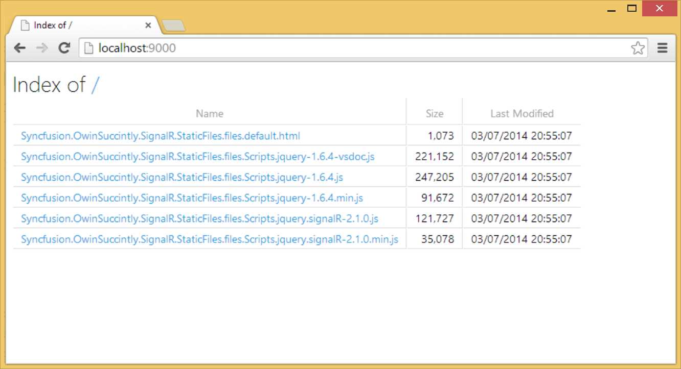 Directory browsing