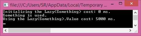 Result of Using the Lazy<T>
