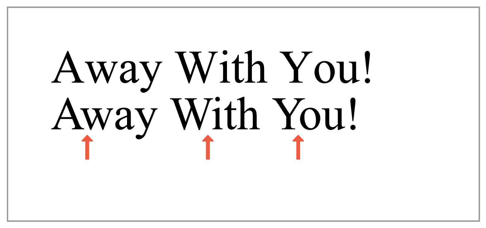 Kerning letter pairs with TJ