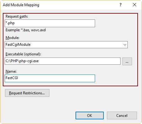 Adding PHP Module Mapping