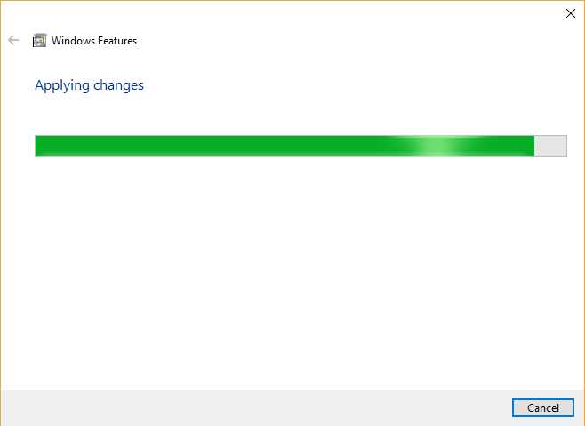 Features Installation Progress
