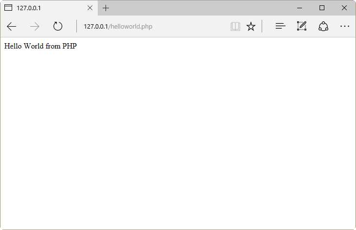 Hello World Sample Output