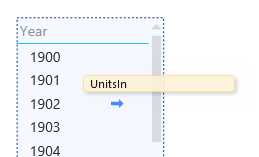 Adding a measure to a table on the PowerView report surface