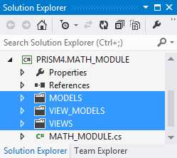The Math Module MVVM Folder Layout