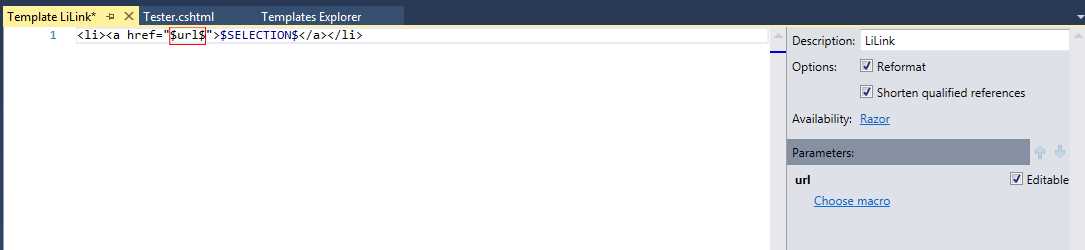 Our example Surround template