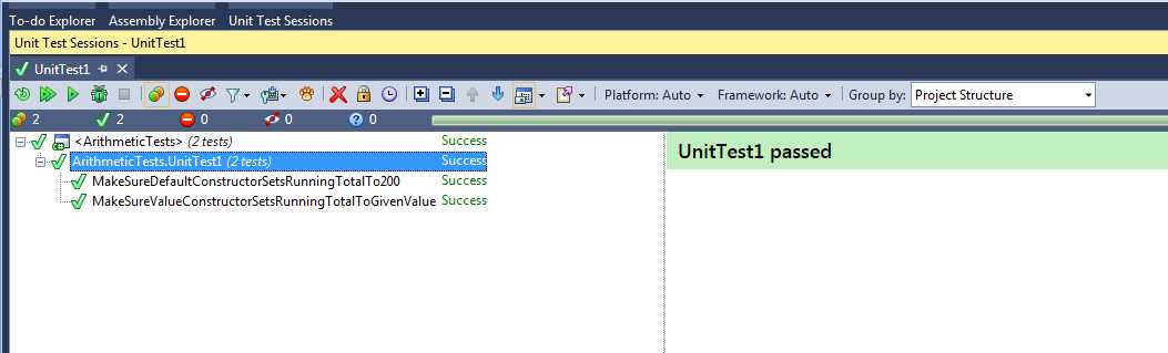 Our tests are now successful.