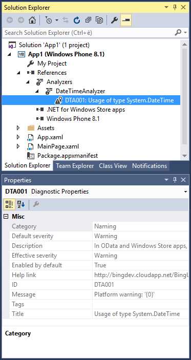 Investigating diagnostics and their properties