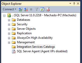 Integration Services Catalogs folder