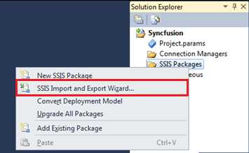 Opening the Import and Export Wizard