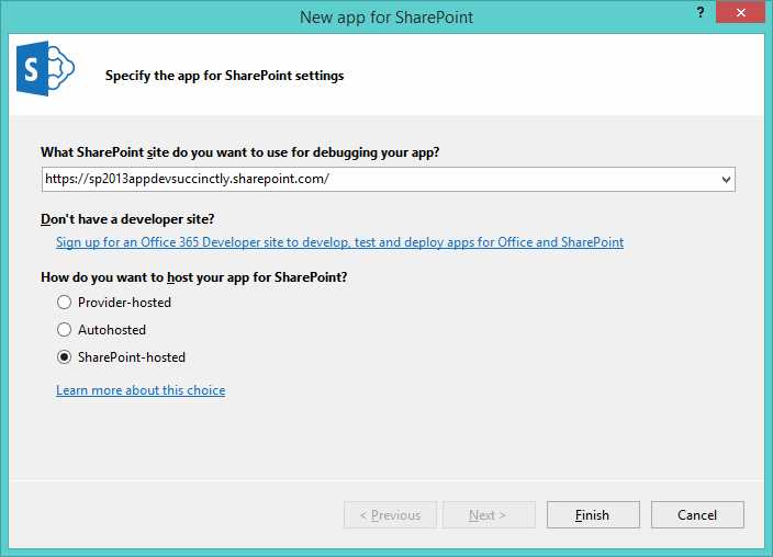 Choice of hosting type