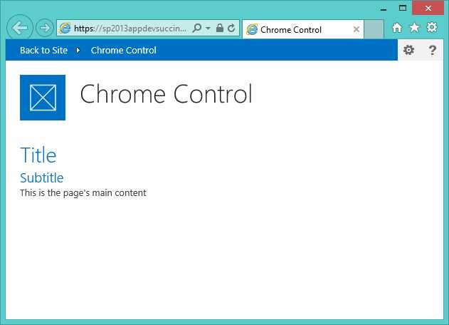 Chrome control in action
