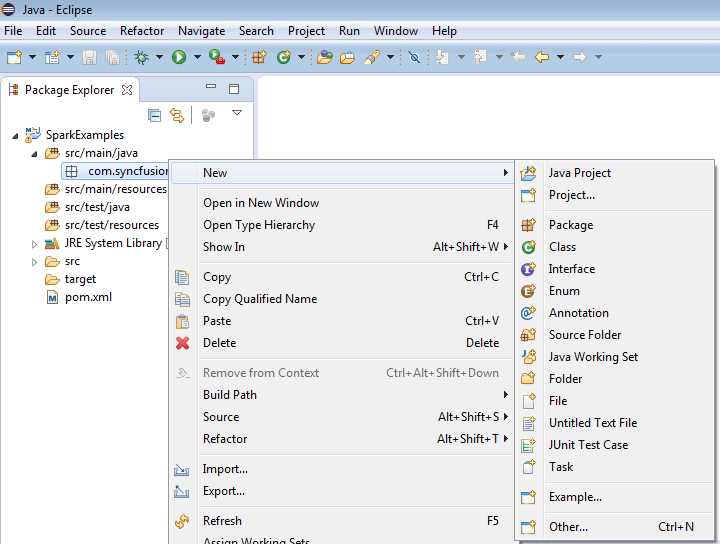 Create New Java Class in created package.