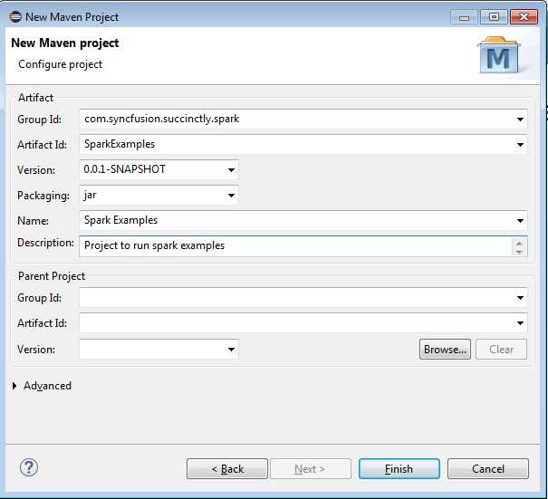 Fill Out New Project Configuration.